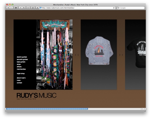 The merchandise page merchandise