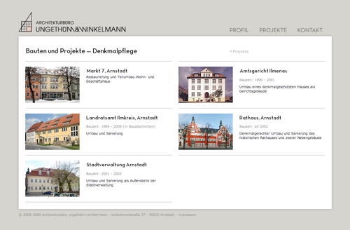 Project list page list